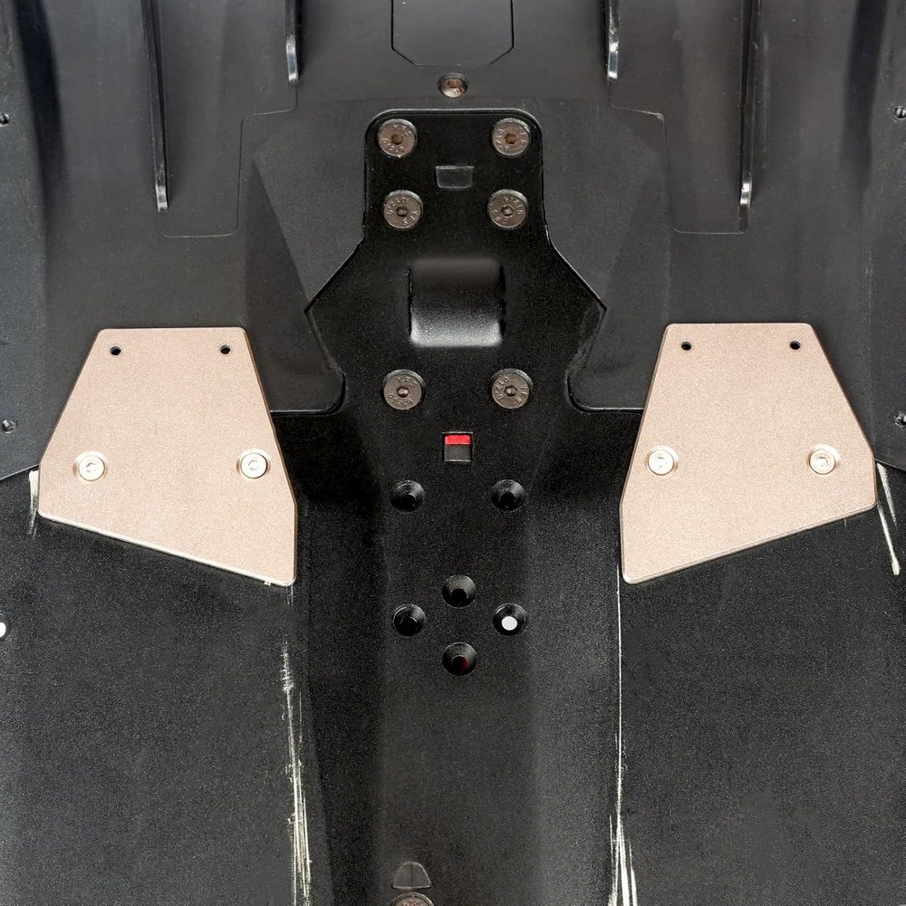 Skid Plate Chassis Guard Protector for Arrma 6S 1/7 Limitless F1 V2,2mm Thick Chassis Armor Undershield Protector,Skid Plate Chassis Upgrade Part Bottom Cover-Titanium