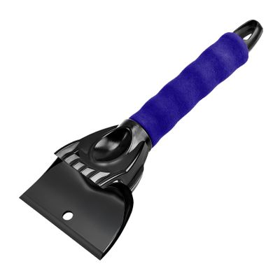 Surosha Ice Scraper for Cars and Small Trucks, Ice Scrapers for Car Windshield, Auto Snow Removal Tool with Ergonomic Foam Grip, Auto Windshield Plastic Snow Shovel for Truck Home Window (Blue)