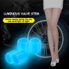 HSKJTT 16 Pcs Glow in The Dark Car Tire Valve Caps Set, Fluorescent Luminous Night Tire Air Cap Dustproof Universal Decoration Accessories for Safe Night Driving(Pink) view 3