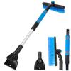 Zorpupoa 3 in 1 Windshield Ice Scraper, Extendable 27.56in Car Snow Removal Tool Telescoping Car Broom Snow Shovel Automobile Frost Removal Winter Car Accessories (Blue) view 1
