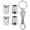 SOPOTUTU Tire Valve Caps Lightweight Zinc Alloy Car and Bicycle Air Valve Stem Covers Construction Dustproof Protective Car Wheel Hub Accessories Silver view 1