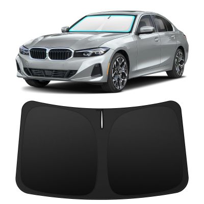 INSAUTO Custom Fit Windshield Sun Shade Accessories for BMW 3 Series 2019-2026 (330i/M340i), Foldable Front Window Sunshade, UV & Heat Reflector, Keeps Interior Cool, Includes Storage Bag