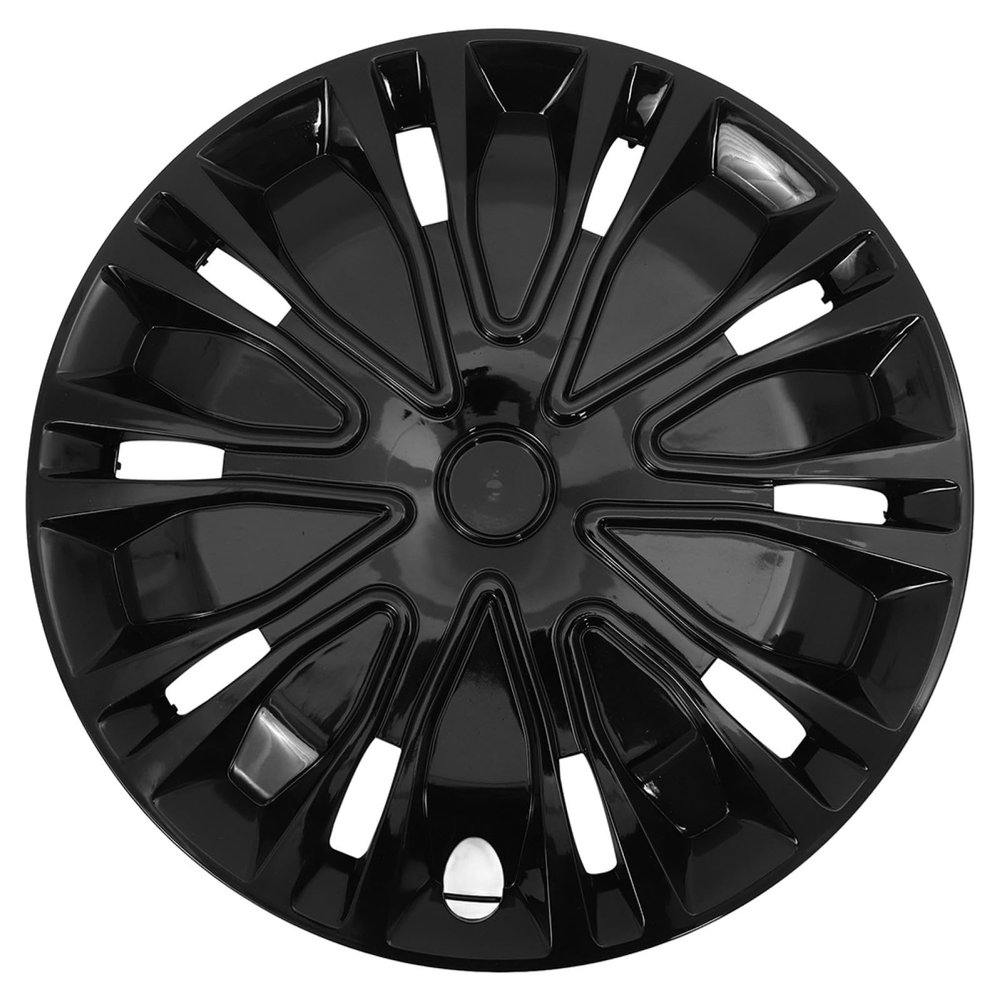 13 Inch Black PP Car Wheel Hubcap Covers Decorative Repair Set