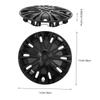 13 Inch Black PP Car Wheel Hubcap Covers Decorative Repair Set view 2