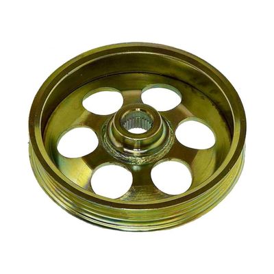 KarParts360 For Honda Civic del Sol 1993 94 95 96 1997 Power Steering Pump Pulley | Steel | Serpentine Belt Type | Gold Color | Press-Fit Mount Type | 4 Groove | For 56483-P02-305, 56483-P2A-003