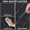Car Floor Mats Fit for Honda Civic Hybrid 2023 All Weather Durability Leather Car Floor Mats, Skidproof Pedal, Waterproof, Wear-reistant(Black Blue) view 3