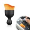 1Pcs Auto Soft Hair Brush Advanced Car Interior Detailing Brush for Dashboard Air Vent Gaps Dust Removal and Cleaning of Leather Surfaces Widely Used, Black handle, yellowish-brown bristles view 1