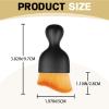 1Pcs Auto Soft Hair Brush Advanced Car Interior Detailing Brush for Dashboard Air Vent Gaps Dust Removal and Cleaning of Leather Surfaces Widely Used, Black handle, yellowish-brown bristles view 2