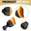 1Pcs Auto Soft Hair Brush Advanced Car Interior Detailing Brush for Dashboard Air Vent Gaps Dust Removal and Cleaning of Leather Surfaces Widely Used, Black handle, yellowish-brown bristles view 3
