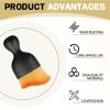 1Pcs Auto Soft Hair Brush Advanced Car Interior Detailing Brush for Dashboard Air Vent Gaps Dust Removal and Cleaning of Leather Surfaces Widely Used, Black handle, yellowish-brown bristles view 4