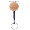 GBSCLOVER 2Pcs Floating Keychain, 35mm Diameter Float Keychains, Black Rope Boat Key Float Keychain, Lightweight Floating Cork Ball Keyring for Boating, Fishing, Kayaking, Surfing view 2