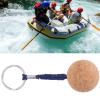 GBSCLOVER 2Pcs Floating Keychain, 35mm Diameter Float Keychains, Black Rope Boat Key Float Keychain, Lightweight Floating Cork Ball Keyring for Boating, Fishing, Kayaking, Surfing view 4