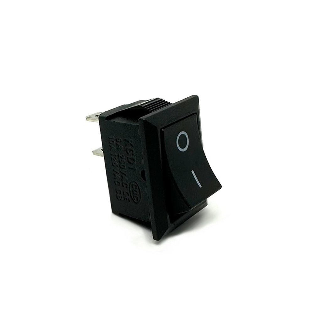 1PC KCD1-101-2P-B 21X15mm Panel Size 13x19 Mounting ON-Off 2 Pins SPST Snap-in Black Power Rocker Switch 6A/250VAC