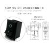 1PC KCD1-101-2P-B 21X15mm Panel Size 13x19 Mounting ON-Off 2 Pins SPST Snap-in Black Power Rocker Switch 6A/250VAC view 2