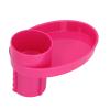 Thonlai Car Seat Snack Tray, Portable Multifunctional Travel Rotating Cup Holder Plate with Secure Fixing Device, for Toddlers Snacks Toys Water Glasses Accessories (Roseate) view 1
