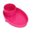Thonlai Car Seat Snack Tray, Portable Multifunctional Travel Rotating Cup Holder Plate with Secure Fixing Device, for Toddlers Snacks Toys Water Glasses Accessories (Roseate) view 4