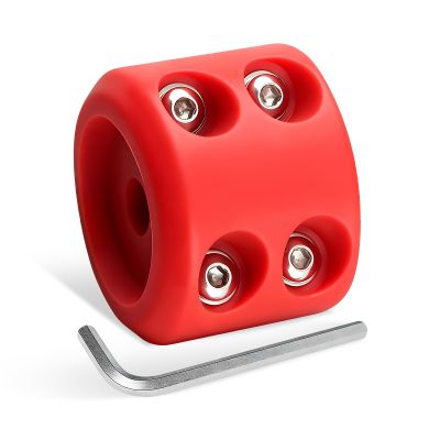 Sun Walker Winch Cable Hook Stopper, Rubber Winch Cable Saver with Hex Wrench for Synthetic Rope & Wire, Rope Line Stopper to Prevent Pulling Bounce and Abrasion for ATV UTV Winches (Red)