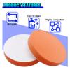 KPFILEH 8PCS Applicator Pad Kit, 6 Inch Wax Applicator Pads, Automotive Polishing Pad, Compound Vehicle Detailing Foam Sponge (Orange) view 4