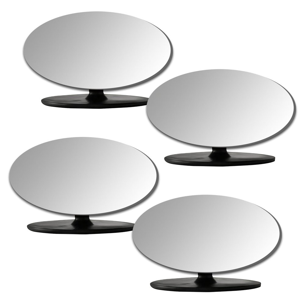 Surosha 4PCS Blind Spot Mirrors, Car HD Glass Frameless Side Mirror, Convex 360 Wide Angle Side Rear View Mirror, Self Adhesive Angle Adjustable Blind Spot Mirrors for Car Truck (Round, 4PCS)