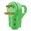 Surosha 30 Amp RV Plug, RV Electrical Adapter, NEMA TT-30R Male Receptacle, Car 30 Amp 125 Volt Replacement Plug with Disconnect Handle for Camper Caravan Motorhome Trailer (Green Male) view 1