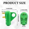 Surosha 30 Amp RV Plug, RV Electrical Adapter, NEMA TT-30R Male Receptacle, Car 30 Amp 125 Volt Replacement Plug with Disconnect Handle for Camper Caravan Motorhome Trailer (Green Male) view 2