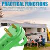 Surosha 30 Amp RV Plug, RV Electrical Adapter, NEMA TT-30R Male Receptacle, Car 30 Amp 125 Volt Replacement Plug with Disconnect Handle for Camper Caravan Motorhome Trailer (Green Male) view 3