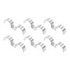 HARFINGTON 6 Pcs Stainless Steel Brake Double Line Clamp 34 mm / 1-5/16 inch Fuel Lines Clips M-Shape Mounting Clip for Brake Fuel Lines Tubes Wire Pipe Cord Installation, Silver view 1