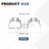 HARFINGTON 6 Pcs Stainless Steel Brake Double Line Clamp 34 mm / 1-5/16 inch Fuel Lines Clips M-Shape Mounting Clip for Brake Fuel Lines Tubes Wire Pipe Cord Installation, Silver view 2