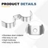 HARFINGTON 6 Pcs Stainless Steel Brake Double Line Clamp 34 mm / 1-5/16 inch Fuel Lines Clips M-Shape Mounting Clip for Brake Fuel Lines Tubes Wire Pipe Cord Installation, Silver view 3