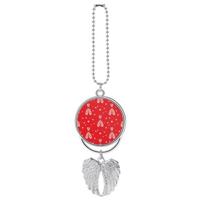 JOJOART Ballet Shoes Star Red Car Mirror Hanging Angel Wing Pendant Car Interior Accessories Hanging Ornament