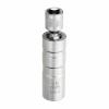 HARFINGTON 1pcs Spark Plug Socket Set 3/8" Drive 18mm Swivel Magnetic 12 Point Thin Wall Spark Plug Socket with 360 Degree Swivel CR-V Steel, Silver view 1