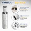 HARFINGTON 1pcs Spark Plug Socket Set 3/8" Drive 18mm Swivel Magnetic 12 Point Thin Wall Spark Plug Socket with 360 Degree Swivel CR-V Steel, Silver view 4