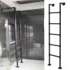 Space-Saving Wall-Mounted Metal Bunk Bed Ladder | Adjustable 4ft-7.6ft Attic and Basement Egress Ladder | Easy Installation Twin Climb Ladders for Dorms and Libraries(6.1FT/1.86M/73.2IN) view 1