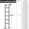 Space-Saving Wall-Mounted Metal Bunk Bed Ladder | Adjustable 4ft-7.6ft Attic and Basement Egress Ladder | Easy Installation Twin Climb Ladders for Dorms and Libraries(6.1FT/1.86M/73.2IN) view 3
