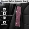 JDDRY Car Seat Belt Covers,Universal Car Seat Belt Pads,Seat Belt Strap Cover Shoulder Pad,Bling Seat Belt Cover(Pink,2PC) view 4