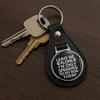 1080 Graphics 101st Airborne Air Assault Paratroops Veteran Leather Keychain Stainless Steel Ring for Keys, Bags, or Backpacks view 2