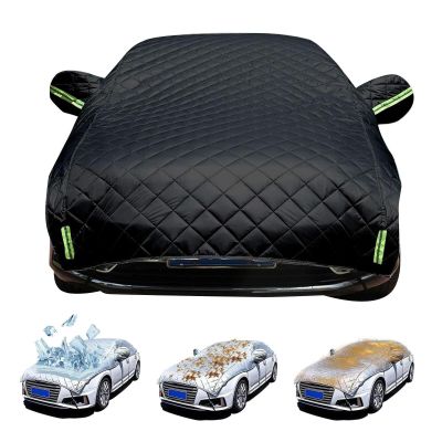 Waterproof Car Cover for Ford Mustang V5 (2005-2014), Outdoor Thicken Half Car Covers with Cotton Lining, Hail Blanket Sun Snow Rain UV Heat Dust Resistant