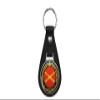 1080 Graphics Army Army Field Artillery Veteran w Branch Leather Keychain Stainless Steel Ring for Keys, Bags, or Backpacks view 1