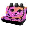 Universal Car Back Seat Cover with Elastic Design, Colorful Cat Face Car Seat Cover Non-Slip Vehicles Backseat Protector Washable Rear Bench Cover for Pets, Easy to Install view 1