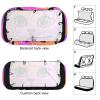 Universal Car Back Seat Cover with Elastic Design, Colorful Cat Face Car Seat Cover Non-Slip Vehicles Backseat Protector Washable Rear Bench Cover for Pets, Easy to Install view 3