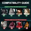 DELORIGIN 2PCS Cherry Love Car Headrest Cover Elastic Car Seat Headrest Protector Universal Washable Auto Head Rest Pillow Cover for SUV Sedan Van Truck Women Men Vehicle Interior Accessories Gift view 3