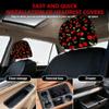 DELORIGIN 2PCS Cherry Love Car Headrest Cover Elastic Car Seat Headrest Protector Universal Washable Auto Head Rest Pillow Cover for SUV Sedan Van Truck Women Men Vehicle Interior Accessories Gift view 4