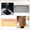 Ywdiml Car Gear Shift Knob Cover, Plush Anti-Slip Vehicle Gear Lever Handle Protector Cover, Soft Automotive Shifter Stick Decorative Protector, Universal for SUV Caravan Lorry (Coffee) view 4