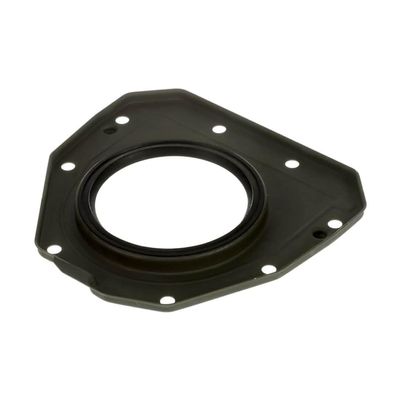 KarParts360 For Audi Q5 PHEV 2020 2021 2022 2023 Engine Main Seal Cover Rear | Stainless Steel Material | Metallic Finish | Gray | 4 Inches Inside Diameter | 8 Mounting Hole Quantity | 6H103171A