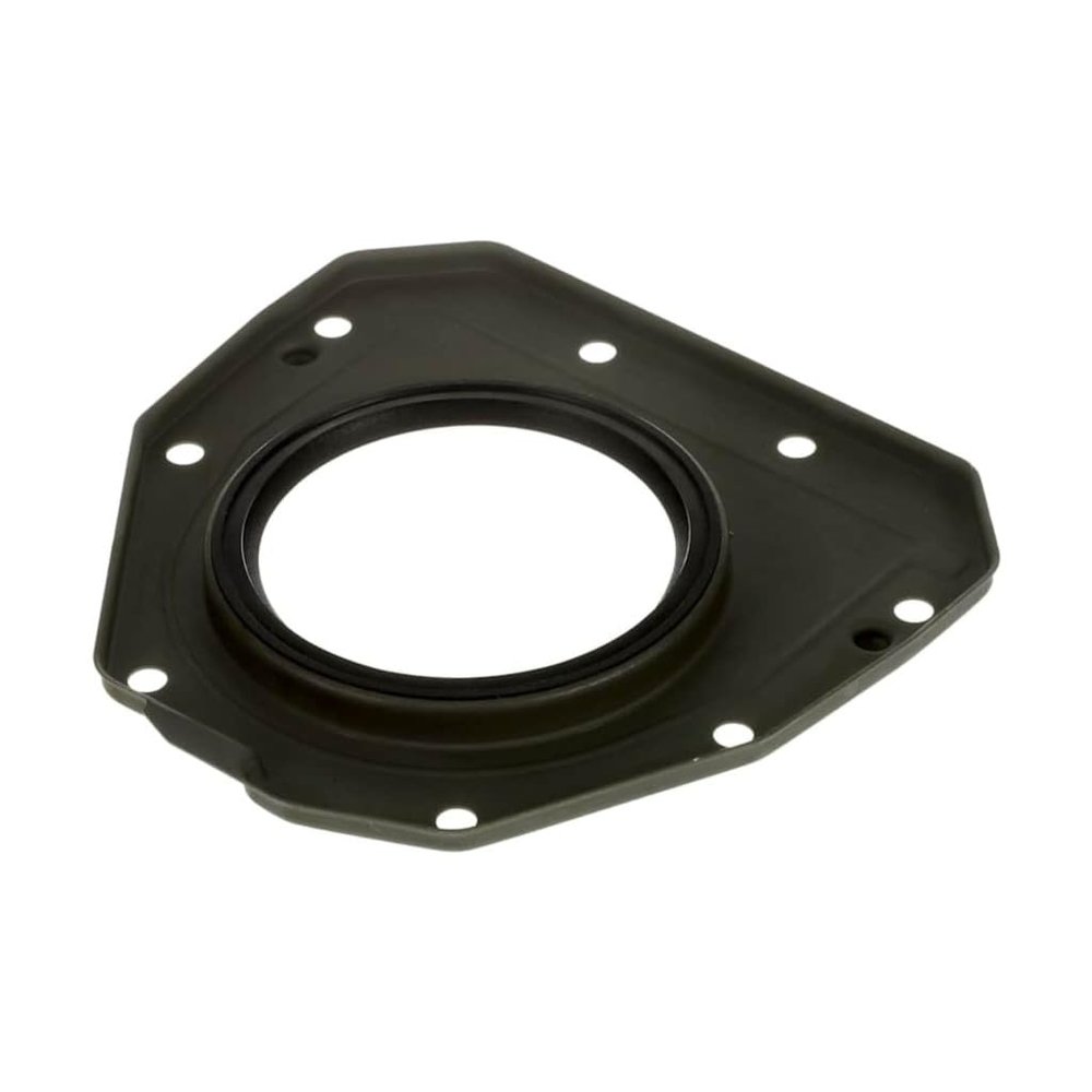 KarParts360 For Audi Q5 PHEV 2020 2021 2022 2023 Engine Main Seal Cover Rear | Stainless Steel Material | Metallic Finish | Gray | 4 Inches Inside Diameter | 8 Mounting Hole Quantity | 6H103171A