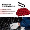 20 PCS Car Lug Nut Covers, 17 mm/0.67 In ID Dustproof Protective Cover view 4