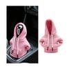 SWPHRT Car Gear Shift Hoodie, Funny Mini Hoodie Fashionable Vehicle Gear Shift Knob Protector Cover, Cute Automotive Interior Decoration Accessories, Universal for SUV Sedan Truck (Pink) view 1