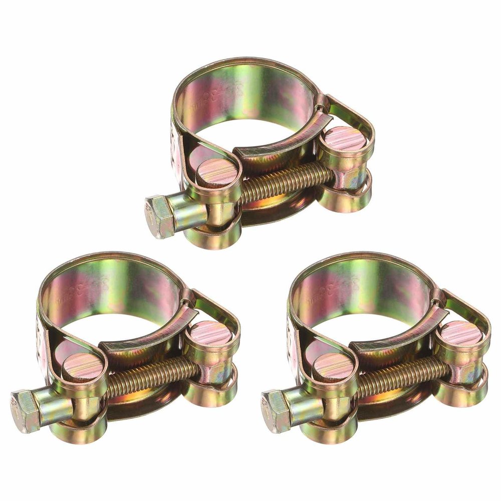 HARFINGTON 3pcs T-Bolt Hose Clamp 140-148mm (5.51-5.83") Galvanized Carbon Steel Adjustable Intake Radiator Pipe Clamps for Automotive Plumbing Industrial Pipes