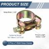 HARFINGTON 3pcs T-Bolt Hose Clamp 140-148mm (5.51-5.83") Galvanized Carbon Steel Adjustable Intake Radiator Pipe Clamps for Automotive Plumbing Industrial Pipes view 2