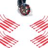 Universal Reusable Anti-Slip Tire Chains for All-Weather Protection | Adjustable Straps with Strong Grip on Snow & Ice | Ideal for Motorcycles, Bicycles & ATVs (Red,20Pcs) view 1